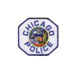 Chicago police patch on white background.