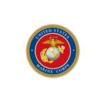 United States Marine Corps logo: A bold emblem featuring an eagle, globe, and anchor, symbolizing strength, unity, and patriotism. "Save On Transport".