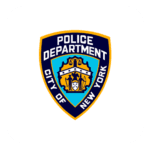 New York Police Department logo: A shield-shaped emblem with the letters "NYPD" in bold, surrounded by a laurel wreath. "Save On Transport" is written below.